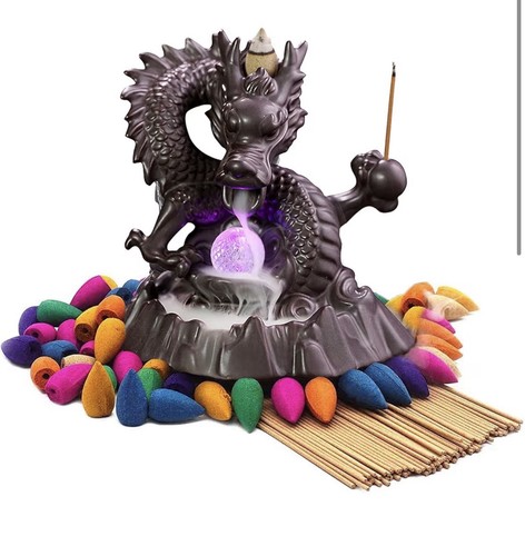 Dragon backflow incense burner - dragon,