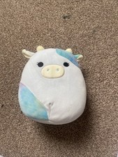 BNWT Squishmallows Caedia Blue Cow Tie Dye Easter Plush 18cm(no name tags)