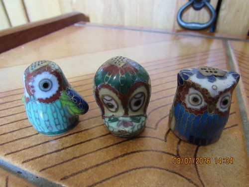 Three vintage cloisonne - three,