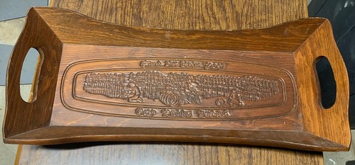 Vtg wooden bread - vtg, tray