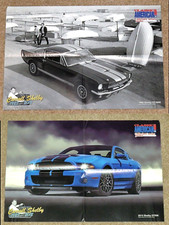 FORD MUSTANG DOUBLE SIDED POSTER - 1966 Shelby GT350H & 2013 Shelby GT500