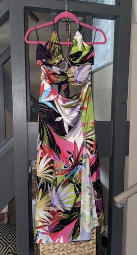 Zara cut out tropical print - cut-out,