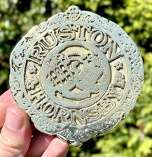 Ruston Hornsby Brass Badge Sign