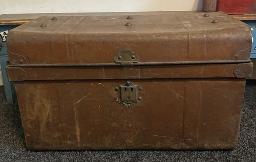 Vintage riveted metal - riveted, travel