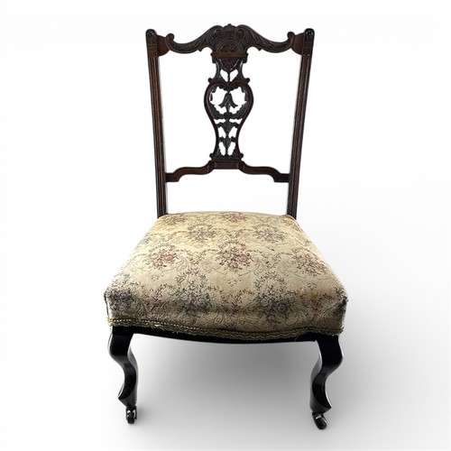 Antique mahogany carved back - carved,