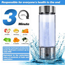 420ml Hydrogen Rich Water Maker Alkaline Bottle Cup Ionizer Generator Portable