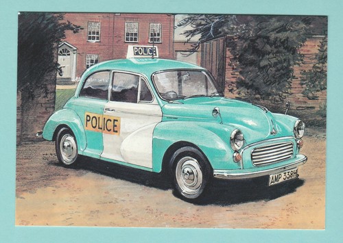 Car golden era postcard - car,