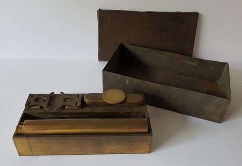 Old antique brass curling - old,