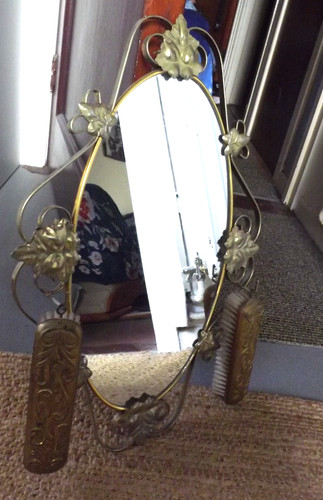 1950 art nouveau style brass - art,