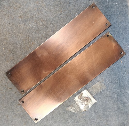 Pair unused copper door - of,