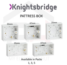 Pattress Box Wall Socket Back Box 25mm 35mm 47mm Single Double