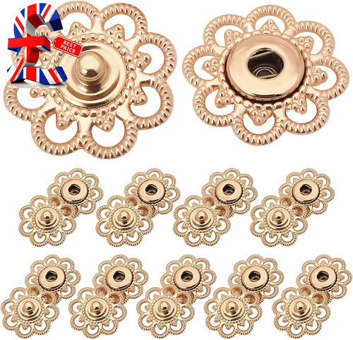 Pairs gold flower - gold, metal