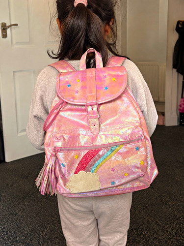 Girls pink holographic rainbow - pink,