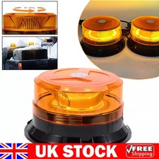 12V/24V LED Amber Recovery Warning Strobe Flashing Magnetic Beacon Light Lamp UK