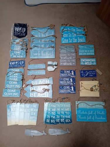 Job lot bundle wooden signs - lot, of