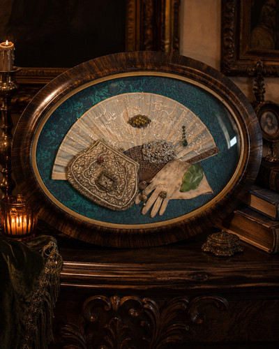 Antique oval bubble glass - oval,