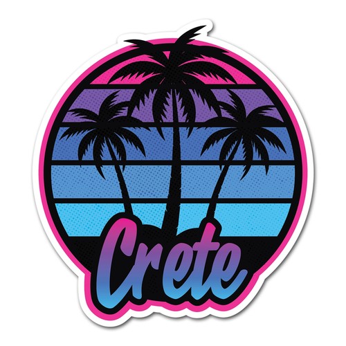 10cm crete vinyl stickers - 2, x