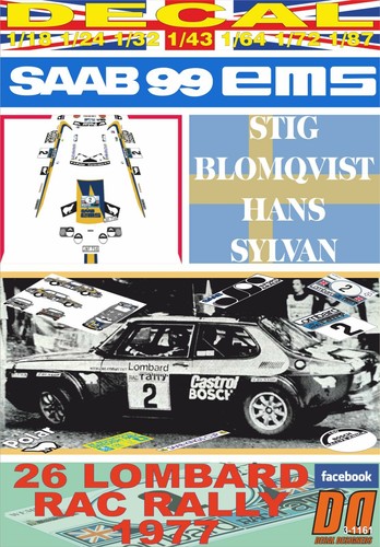 Decal saab ems blomqvist - ems, s.blomqvist