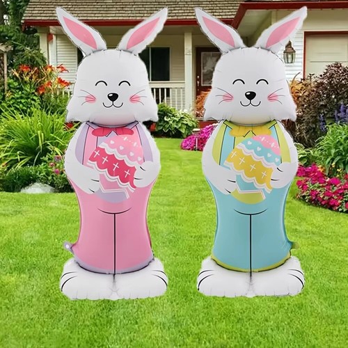 Large easter rabbit balloon - easter,