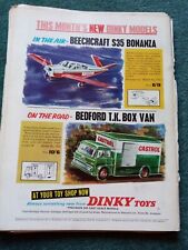 G9k Ephemera 1960s advert dinky toys beechcraft s35 bonanza box van 