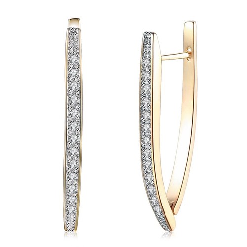 Real gold filled long hoop - real,