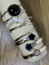 Job lot Bundle 5 Gold Tone Cuff Bangle Bracelets Designer Inspired Mixed Lot