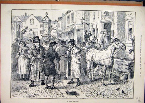 Original old antique print - original,