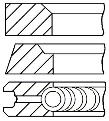 Piston ring kit for mazda - piston,