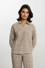 Chain Print Popover Collared