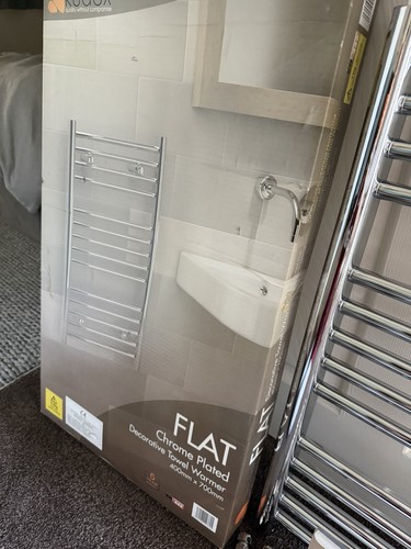 Kudox flat chrome towel rail - flat,