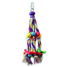 Happy Pet Octopus Bird Toy Parrot Rope & Wood Preening Helps Boredom & Plucking