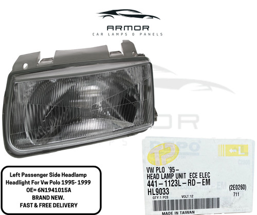 Left passenger side - passenger, headlamp