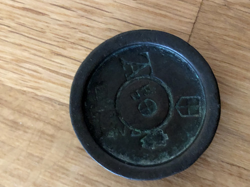 Old brass balance weight - old,