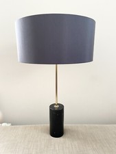 NEXT nero black marble table lamp/home Office Desk Laundry Dinning Room Damaged