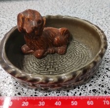 Vintage Wade Dog in a Basket
