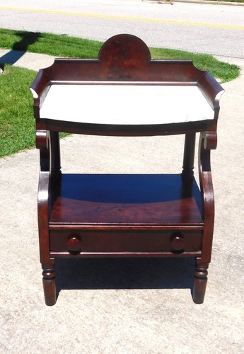 Mahogany empire marble top - mahogany,