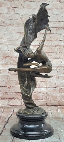 Bronze gymnast figurine signed - gymnast,
