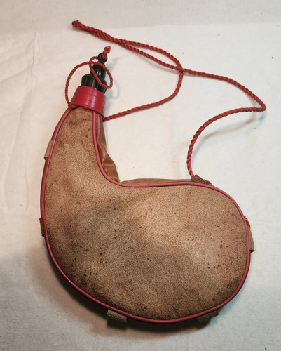 Vintage suede leather canteen - suede,