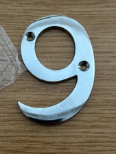3" House Door Number - No. 9 with screws