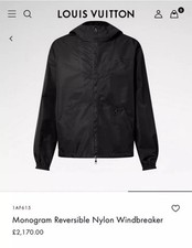 Louis Vuitton Monogram Reversible Nylon Windbreaker Jacket Mint, 48”