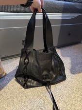 Dolce & Gabbana Black Leather Handbag With Leopard Print Lining