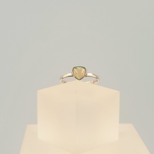 Opal silver ring bezel - silver,