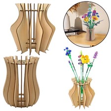 Wooden puzzle flower vase - wooden,