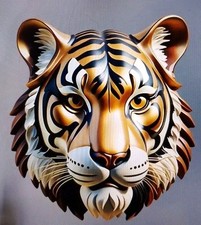 TIGER HEAD 2D (flat) rustic