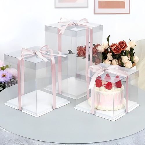 Plastic clear cake box - plastic,