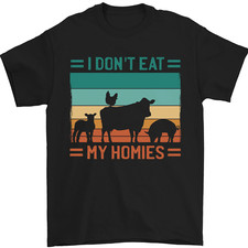 I Dont Eat My Homies Funny Vegan Vegetarian Mens T-Shirt 100% Cotton