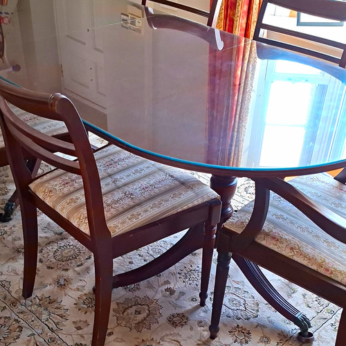 Round glass top - glass, dining