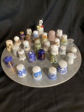 West German , Limoge , Copenhagen, Cloisonné Disney Thimbles 32 In Total