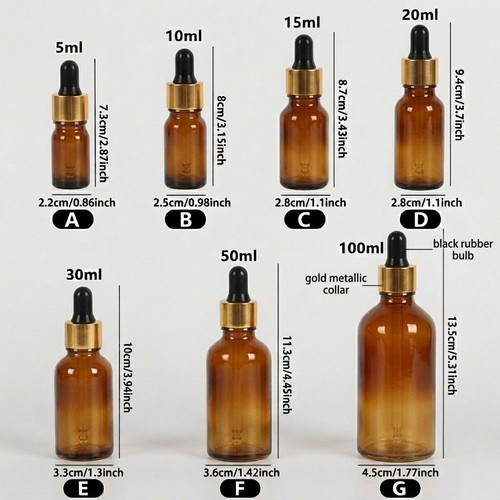 Amber glass dropper - glass, bottles