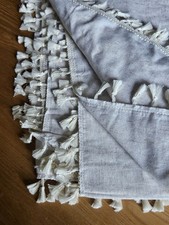 Large 100% Linen Tasseled Table Cloth Natural Colour